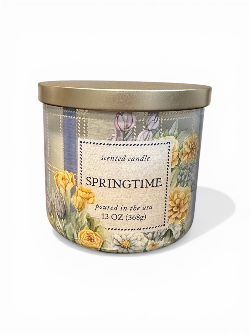 Star Candle Co. "Springtime" 3-Wick Candle, Sea Salt Pearl Scent, 13 oz